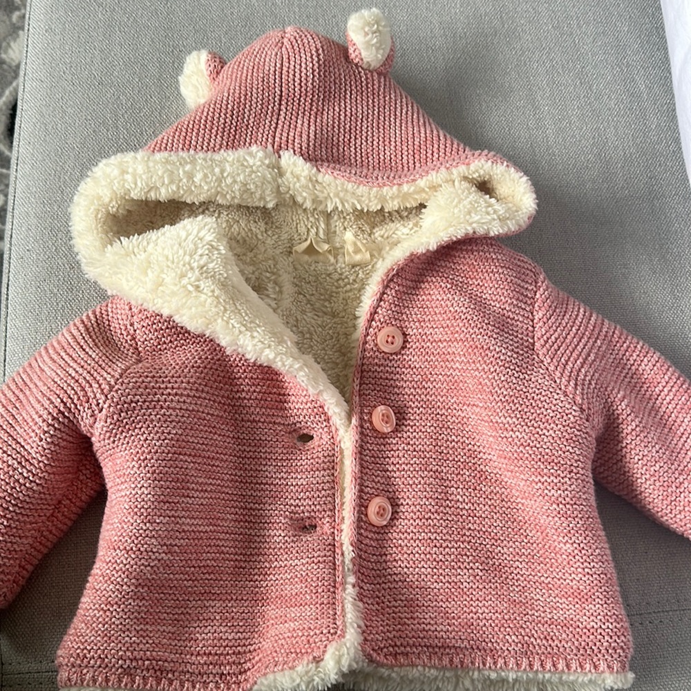 Sherpa Lined Babygirl Sweater Jacket